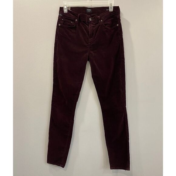 Citizens Of Humanity Burgundy Rocket High Rise Skinny Jeans - Picture 5 of 13